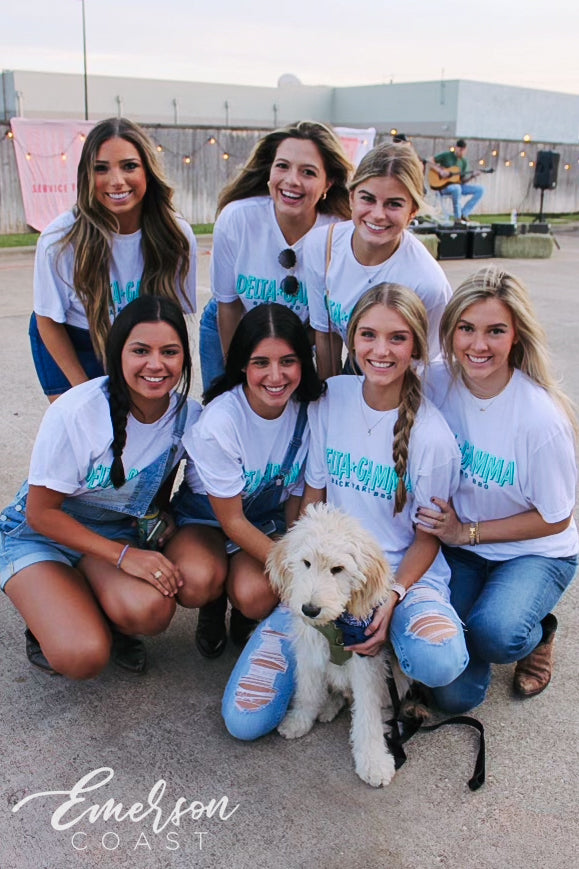 Delta Gamma White Backyard BBQ T-shirt