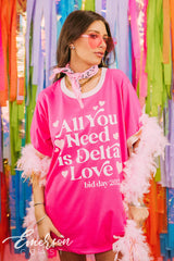 Tri Delta All You Need is Delta Love Bid Day
