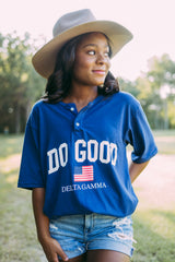 DG Do Good Flag Short Sleeve Henley