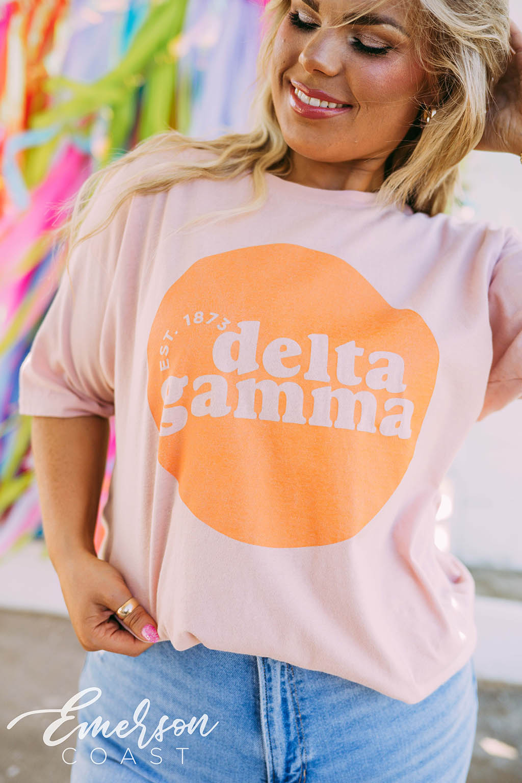 Delta Gamma Peach Tee