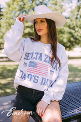 Delta Zeta Dad's Day Flag Crewneck