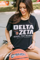 Delta Zeta Hoops for Hearing Tee