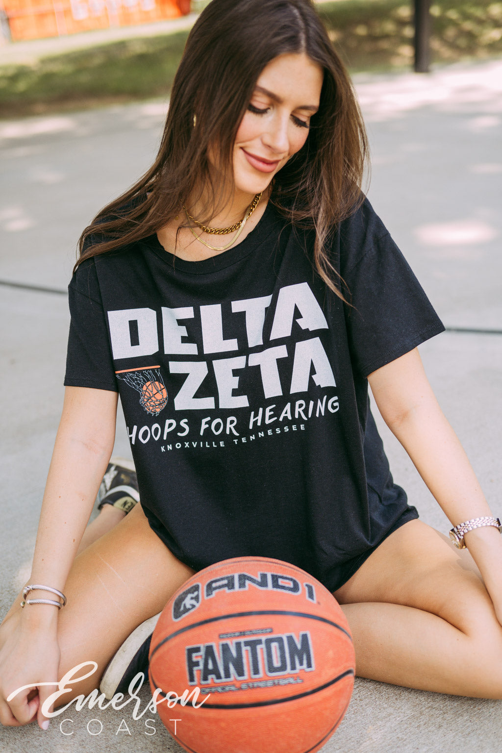 Delta Zeta Hoops for Hearing Tee