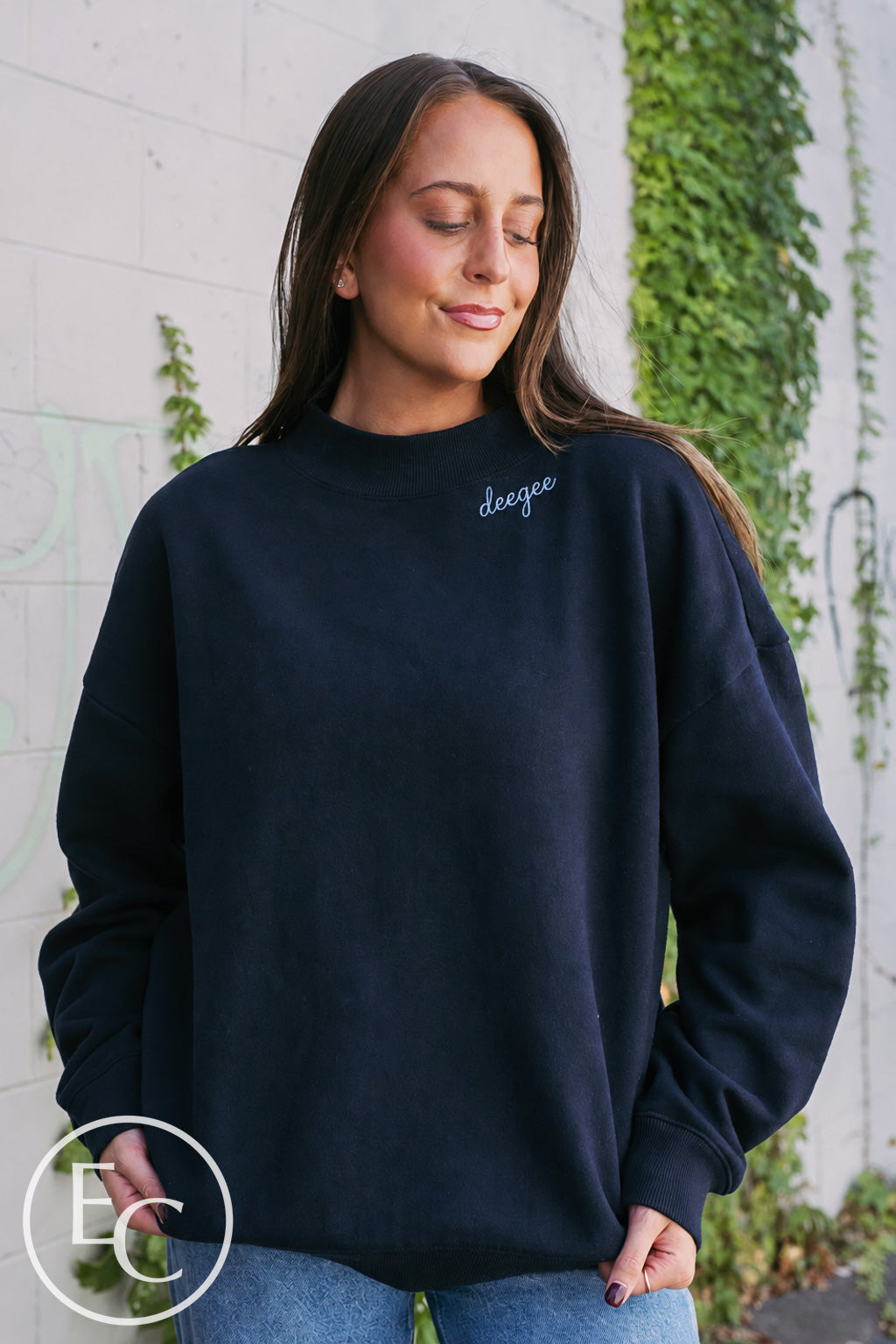 Delta Gamma Embroidered Mockneck