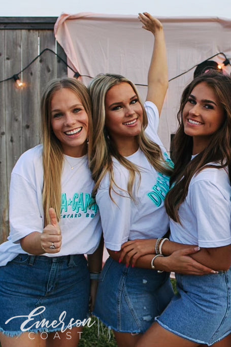 Delta Gamma White Backyard BBQ T-shirt