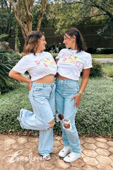 Delta Gamma Pastel Floral Sisterhood Tee