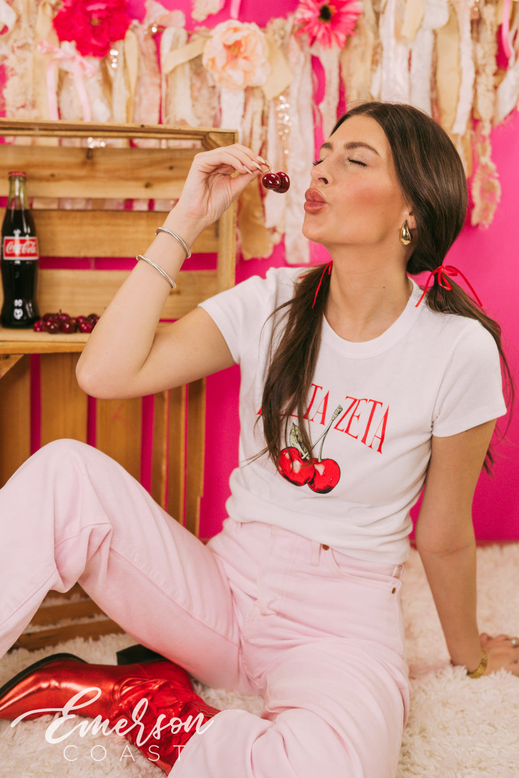 Delta Zeta Cherry Bomb Baby Tee