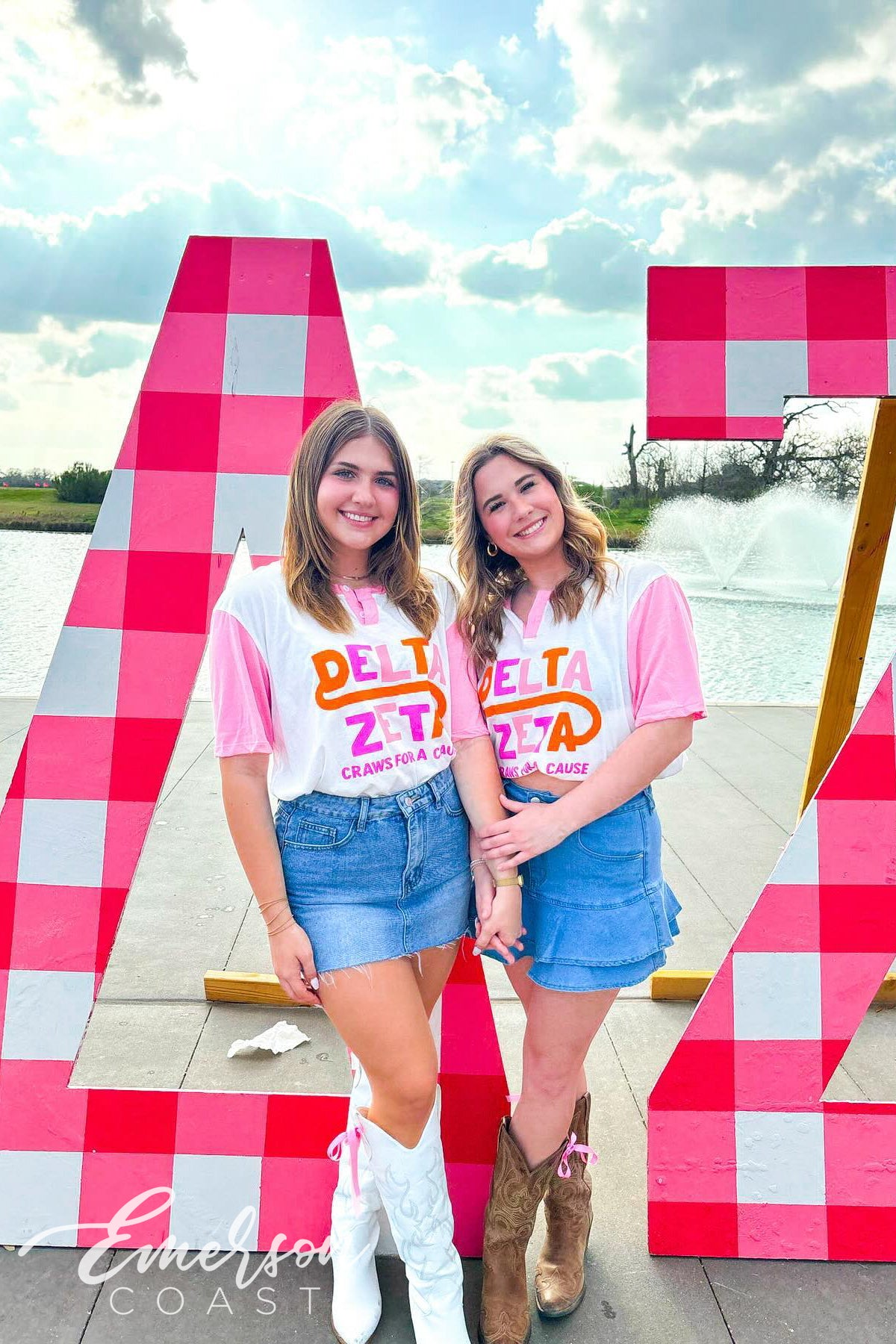Delta Zeta Craws for a Cause Colorblock Henley