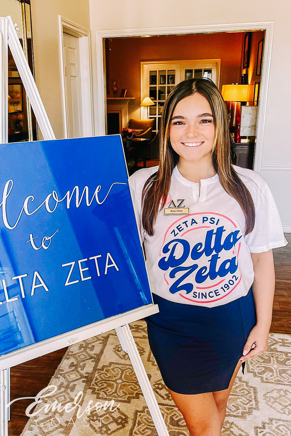 Delta Zeta Bold Recruitment Notch Tee
