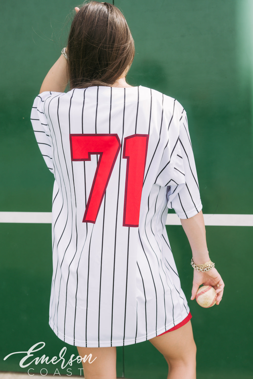 Delta Zeta Pinstripe Baseball Jersey