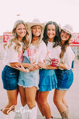 Delta Gamma Philanthropy Backyard BBQ Cowboy Boots Tee