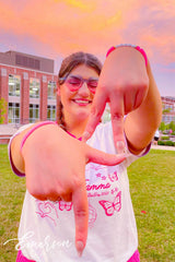 Delta Gamma Lover Bid Day Colorblock Ringer
