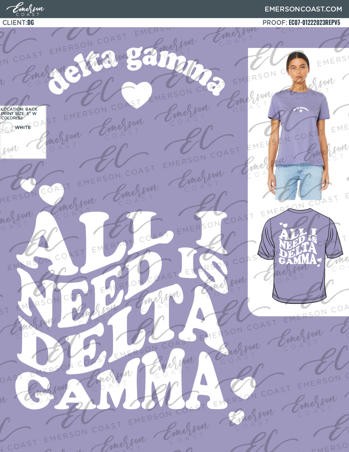 Delta Gamma Simple Heart Recruitment Tee