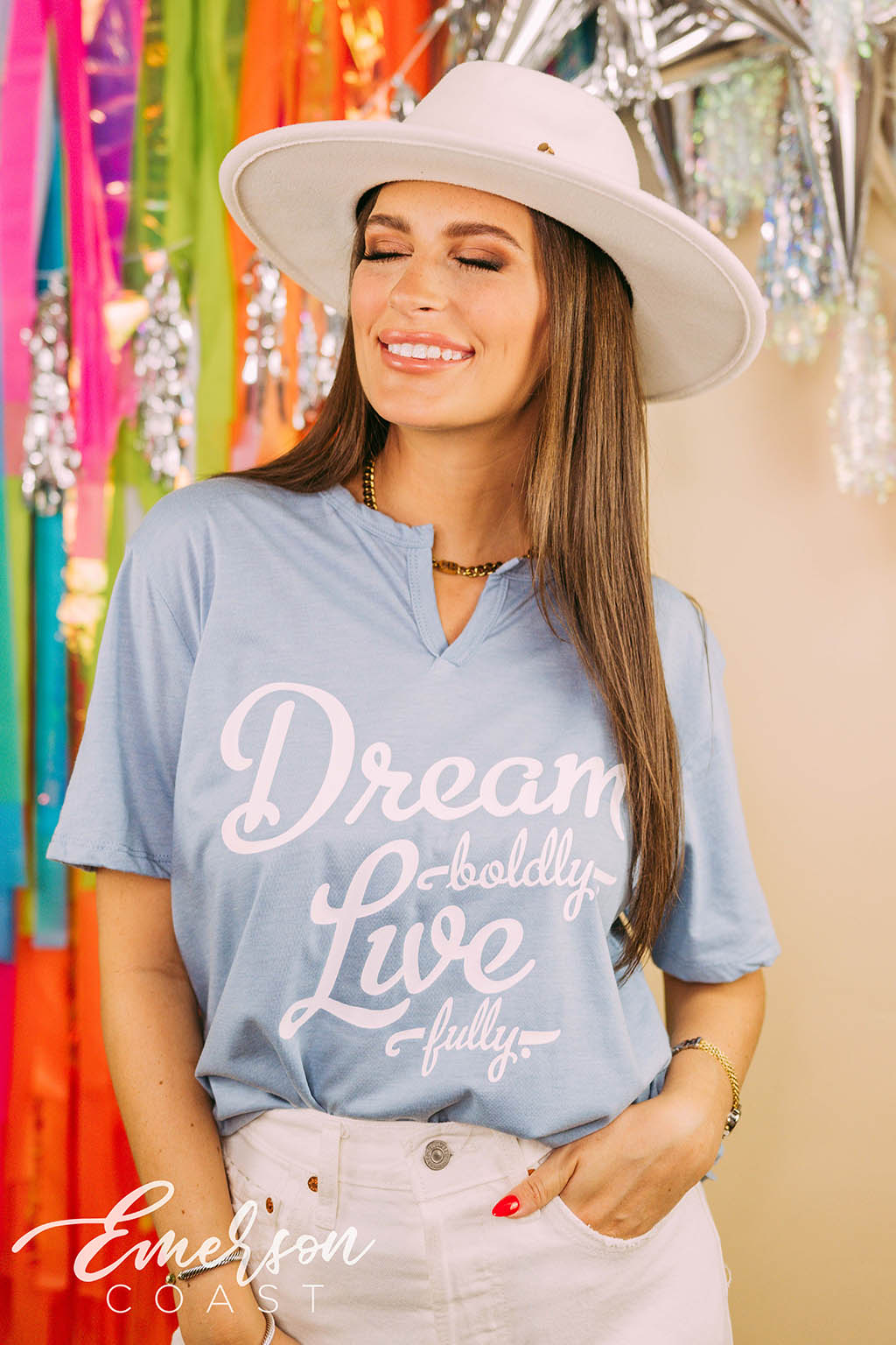 Dream Boldly Live Fully Notch Tee