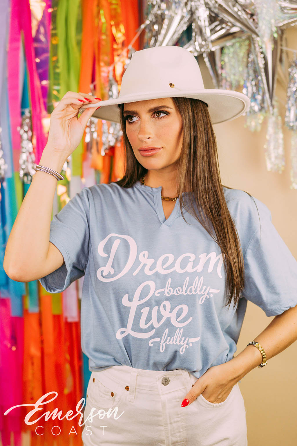 Dream Boldly Live Fully Notch Tee