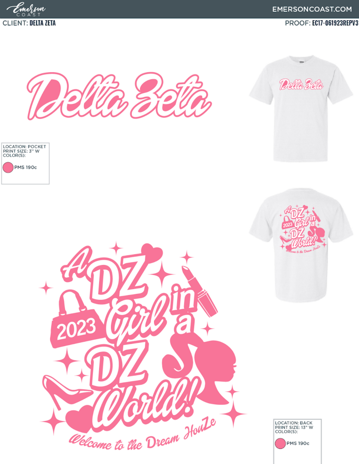 Delta Zeta Dream House Bid Day Tee