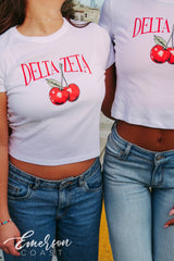 Delta Zeta Cherry Bomb Baby Tee