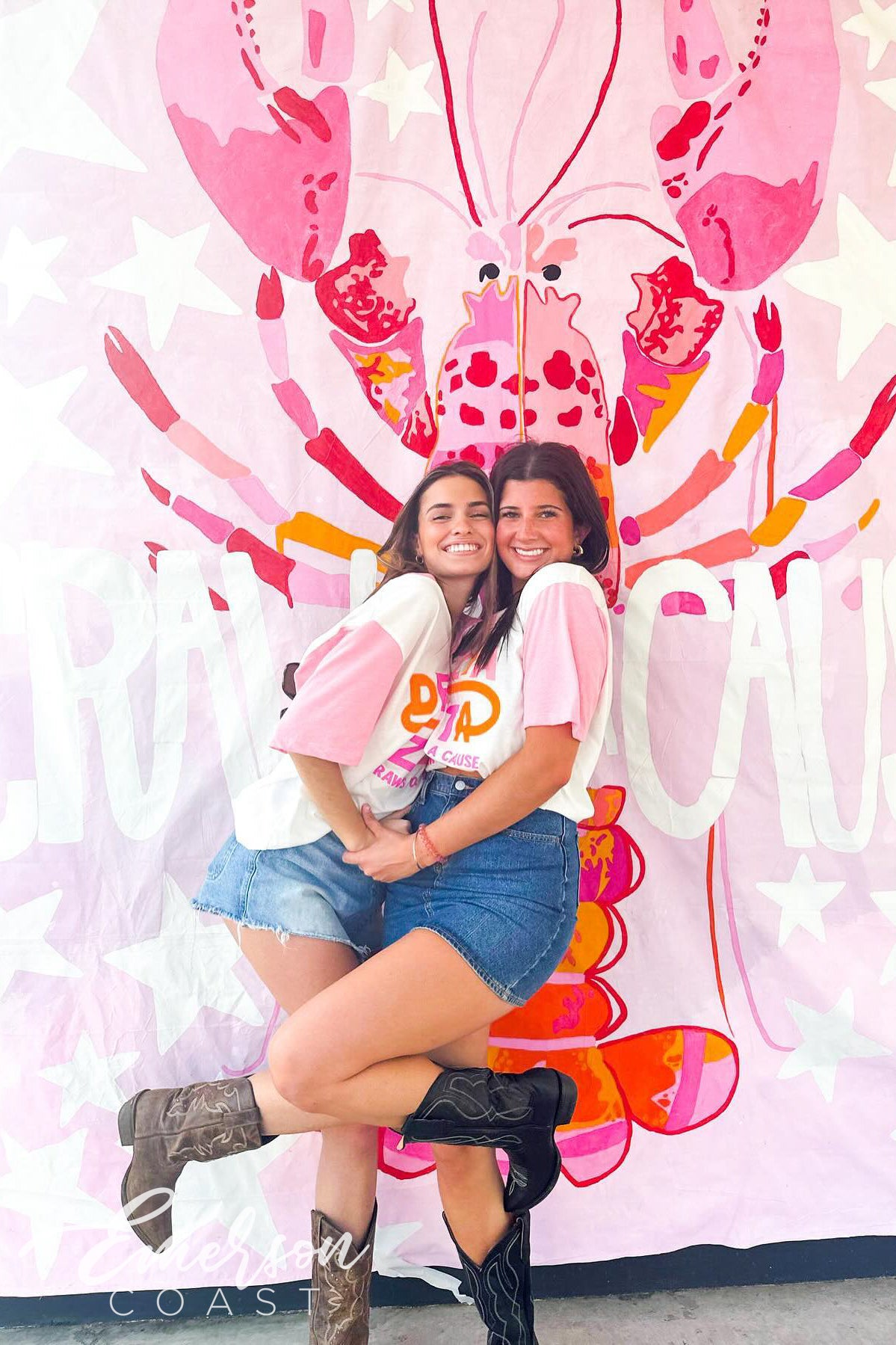 Delta Zeta Craws for a Cause Colorblock Henley