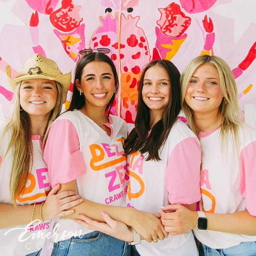 Delta Zeta Craws for a Cause Colorblock Henley