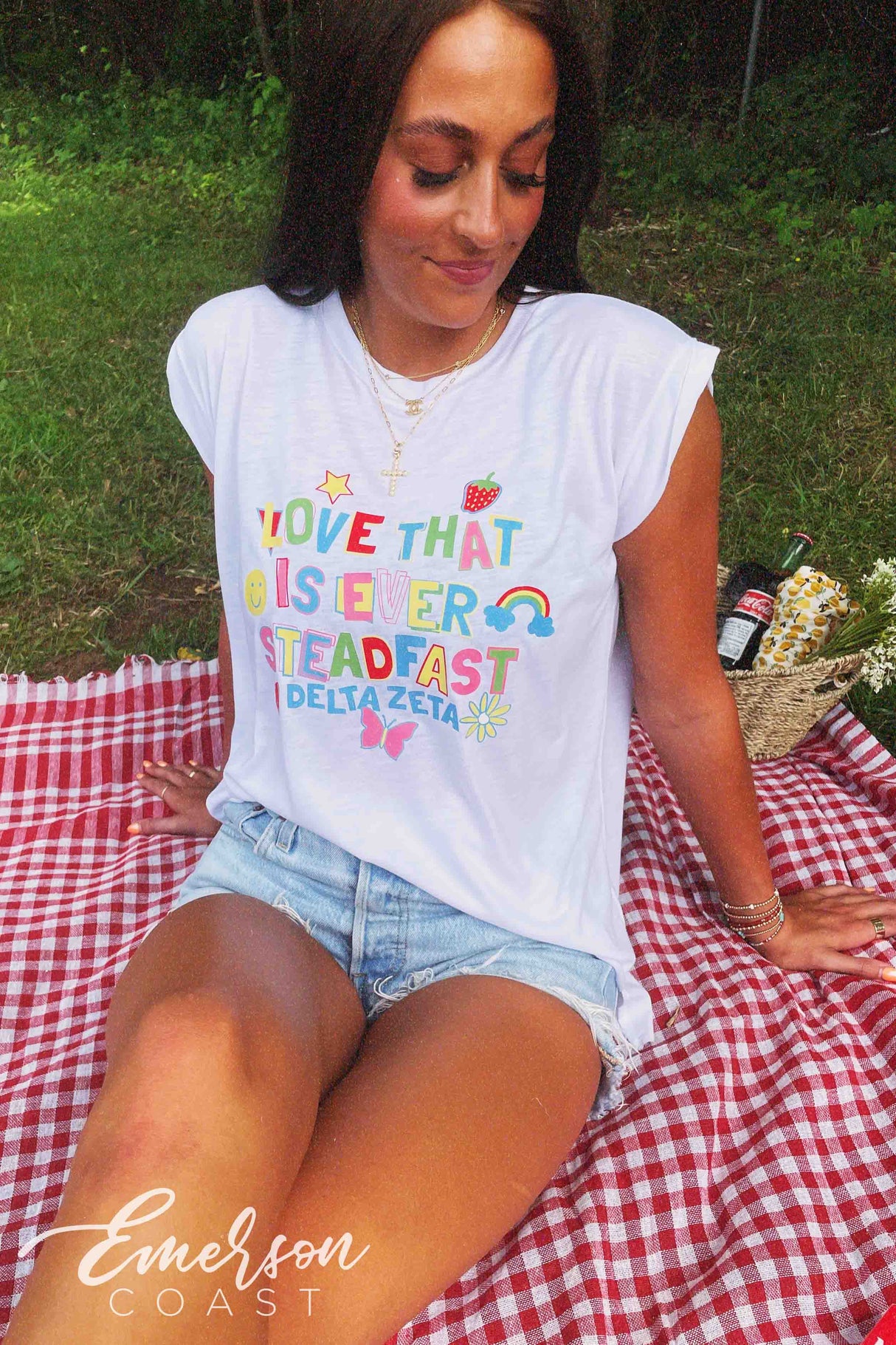 Delta Zeta Love That Is Ever Steadfast Rolled Cuff Tee