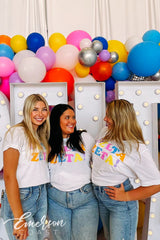 Delta Zeta Colorful Recruitment Tshirt