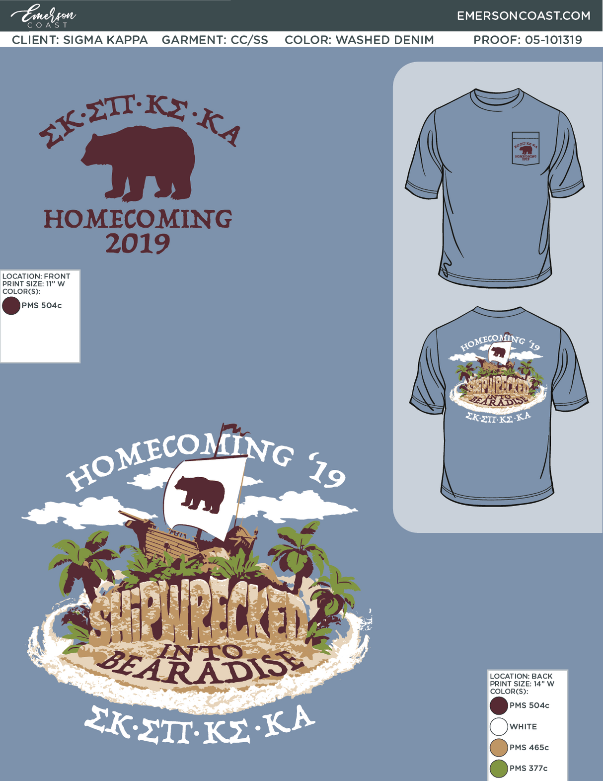 05-101319 Sigma Kappa Missouri State University Homecoming 2019 T-SHIRT -01
