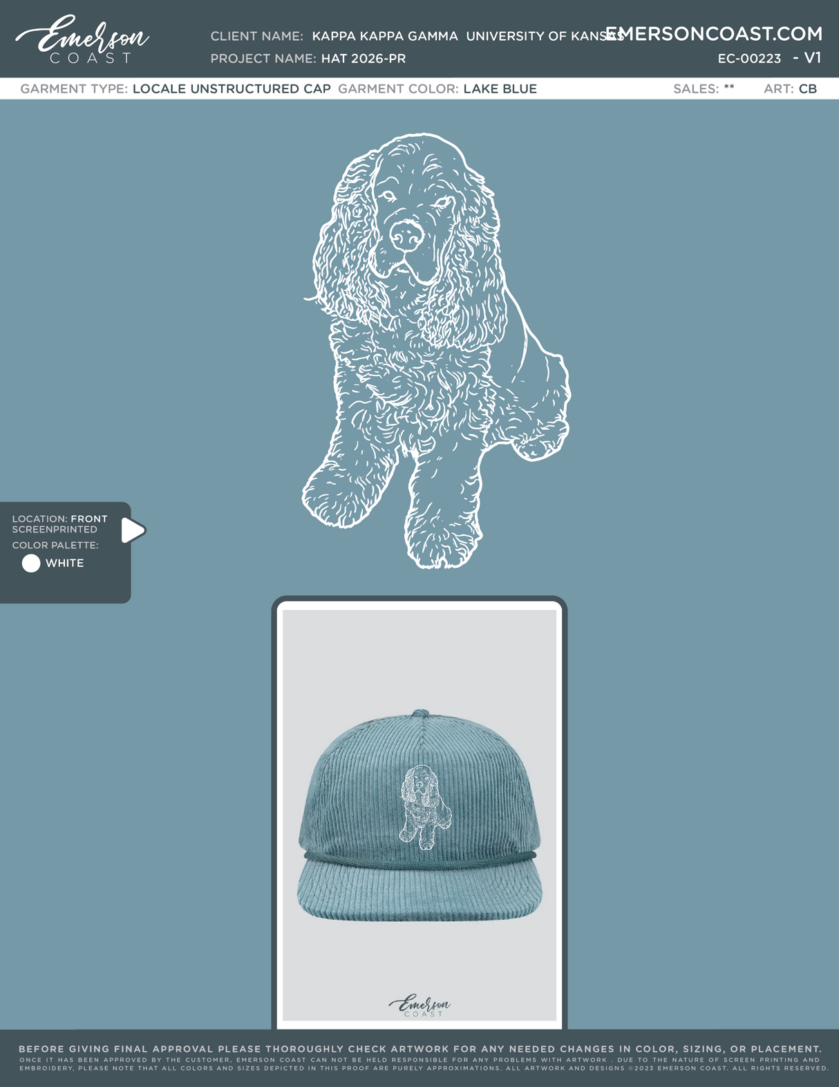EC-00223 Kappa Kappa Gamma University of Kansas Hat 2026-PR