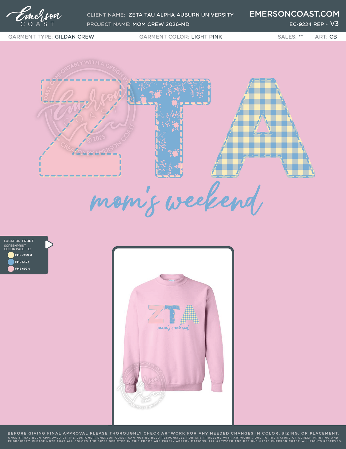 EC-9224 REP Zeta Tau Alpha Auburn University Mom Crew 2026-MD