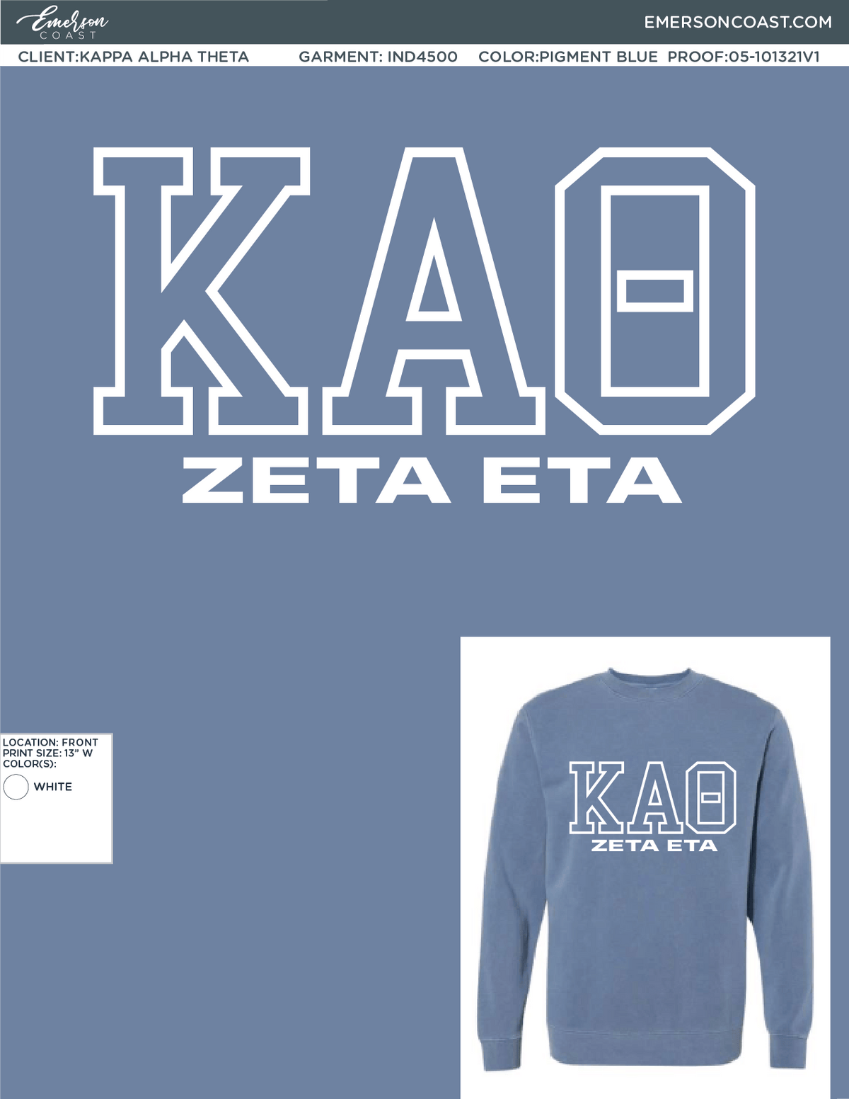 05-101321 Kappa Alpha Theta Wofford College Sweatshirt 2021-02