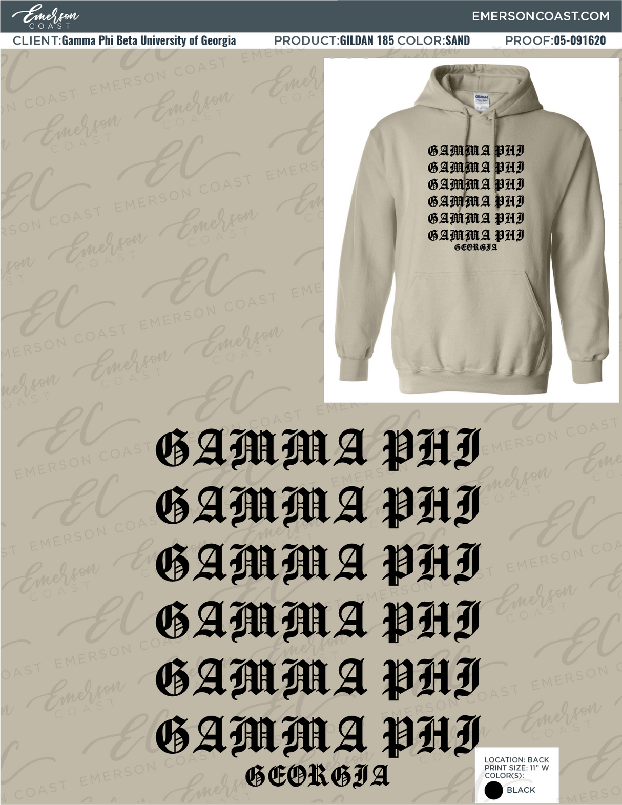 05-091620 Gamma Phi Beta University of Georgia Hoodie 2020-01