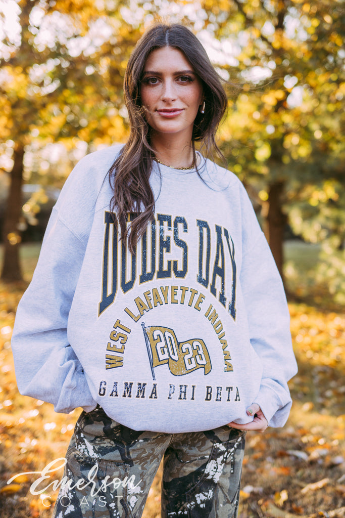 Gamma Phi Beta Dudes Day Banner Sweatshirt
