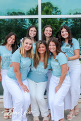 Gamma Phi Beta Clemson University Light Blue Recruitment Vneck