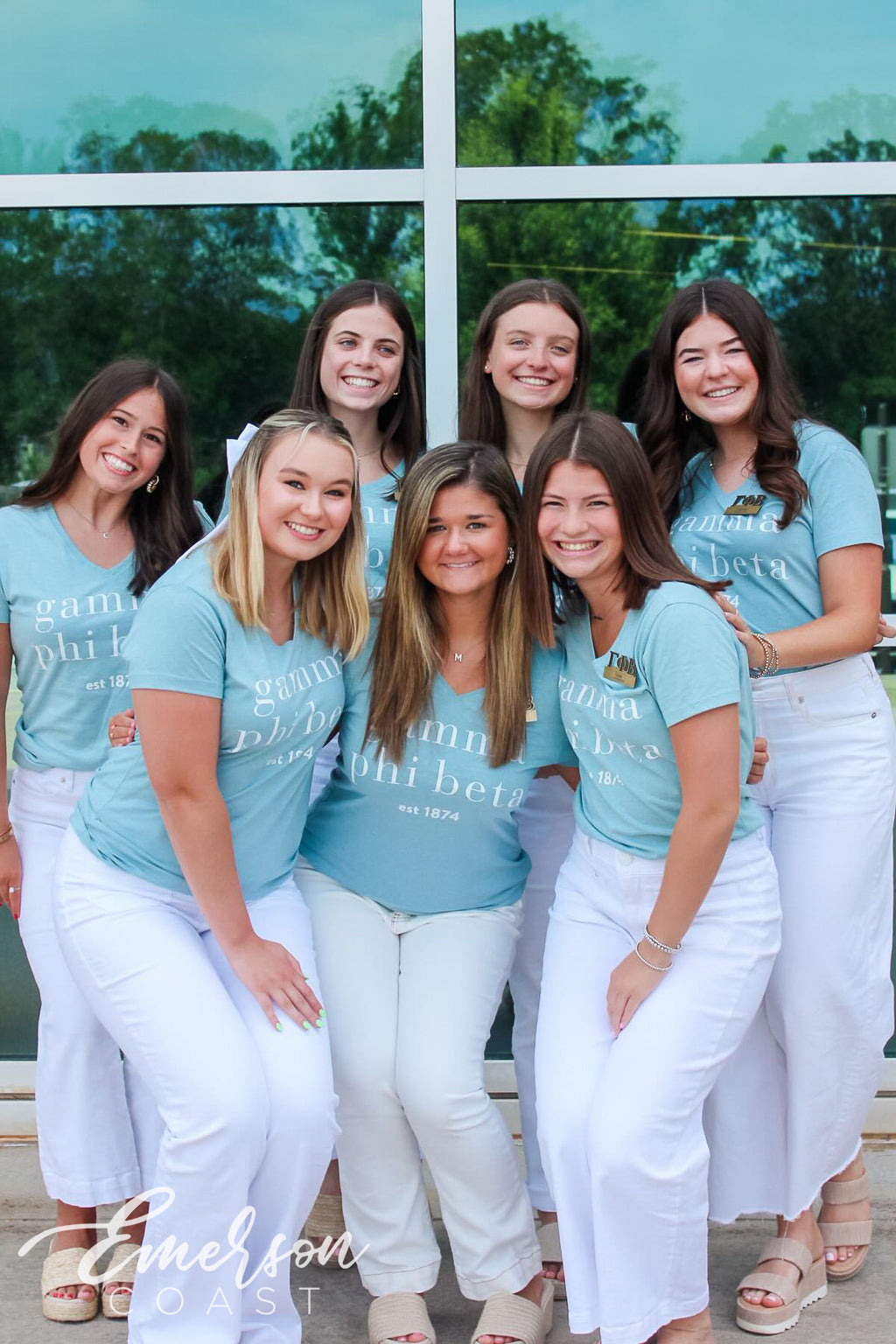 Gamma Phi Beta Clemson University Light Blue Recruitment Vneck