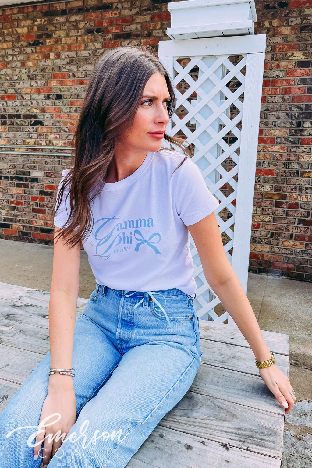 Gamma Phi Beta Bow Baby Tee