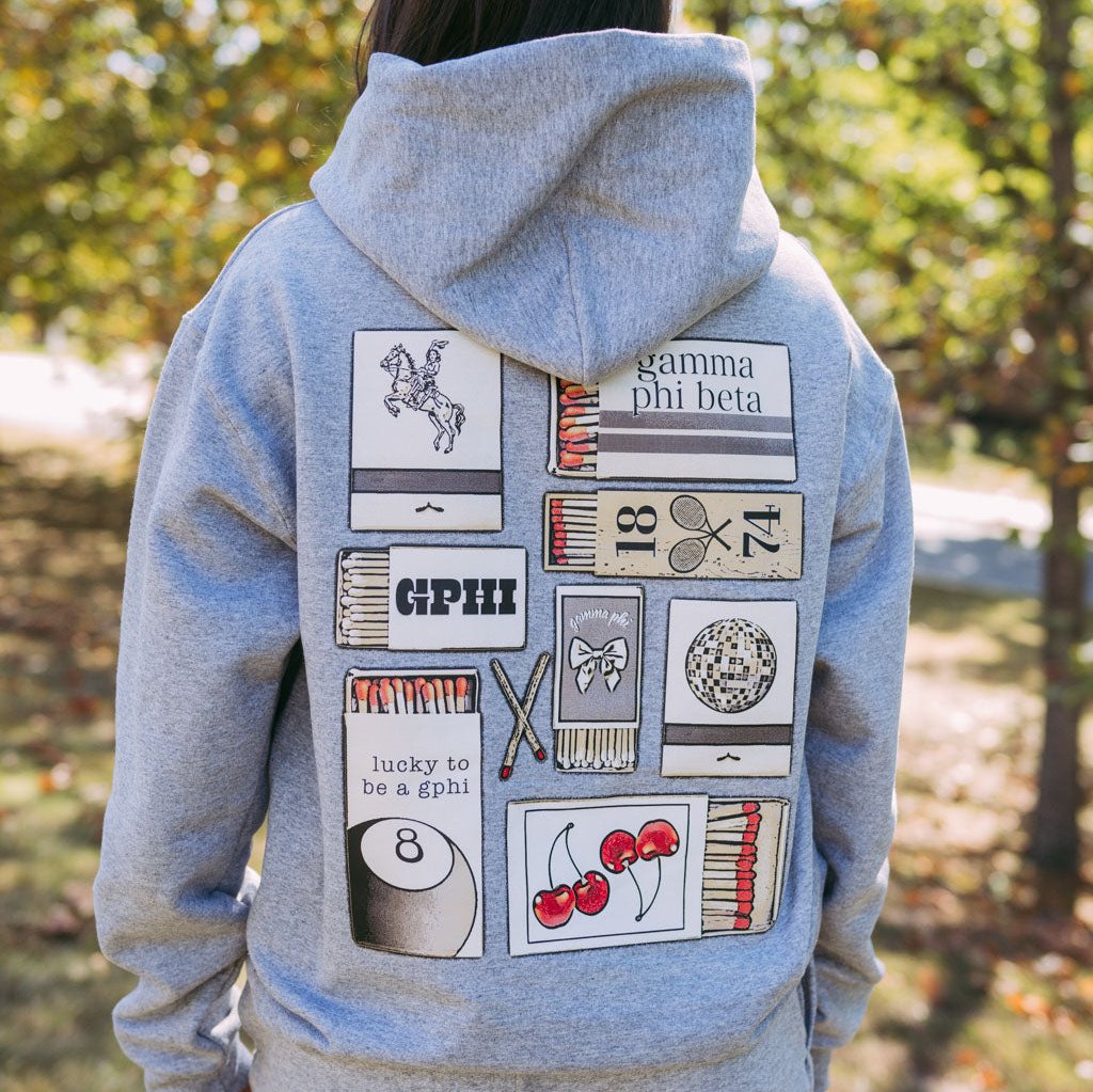 Gamma Phi Beta Lucky Match Box Hoodie Sweatpants Set
