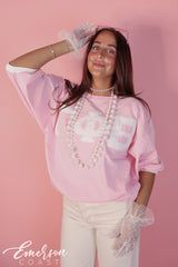 Gamma Phi Beta Light Pink Letter Jersey