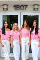 Gamma Phi Beta Building Strong Girls Pink Slouchy Tee