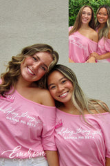 Gamma Phi Beta Building Strong Girls Pink Slouchy Tee