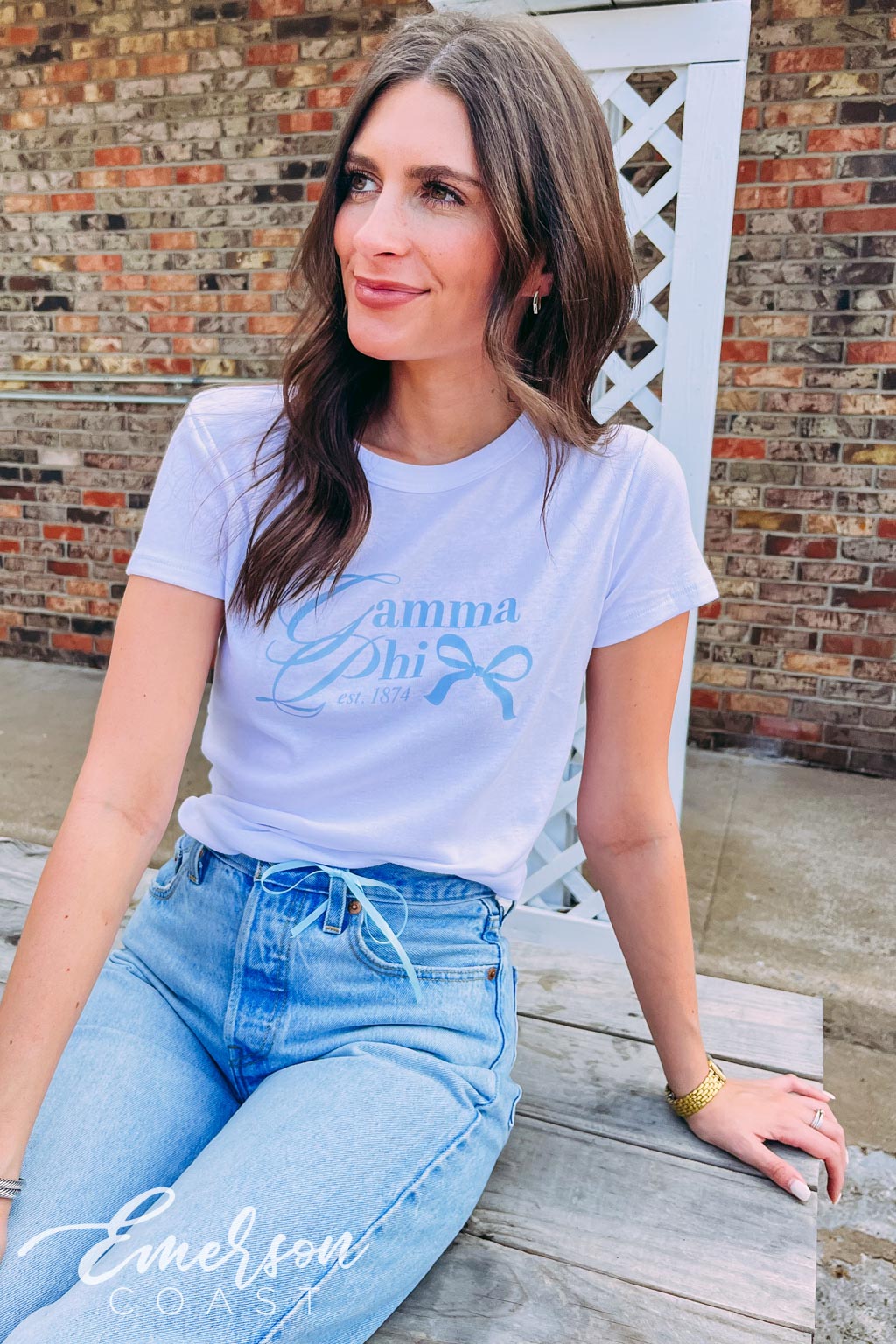 Gamma Phi Beta Bow Baby Tee