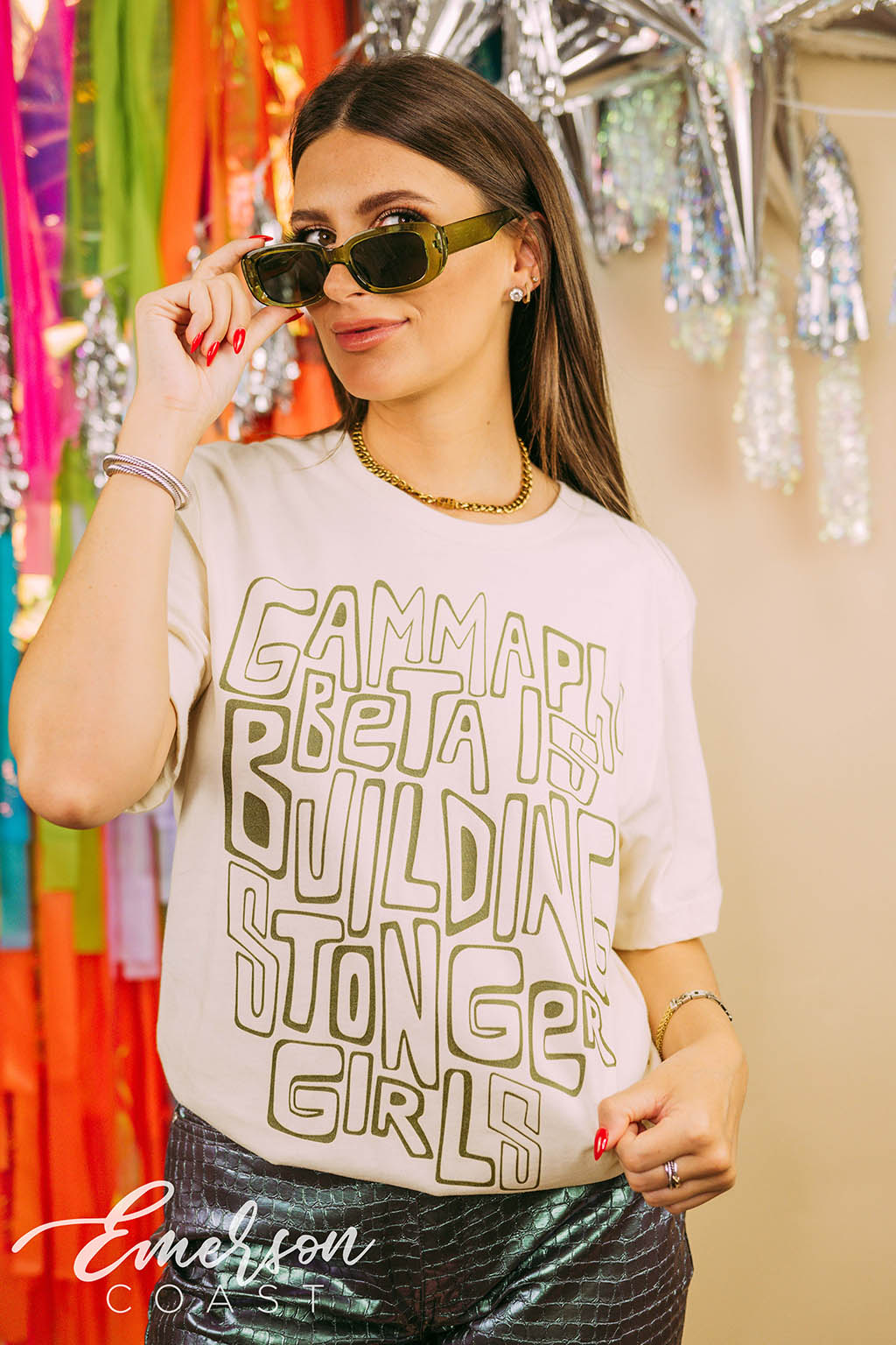 Gamma Phi Beta Building Strong Girls Tee