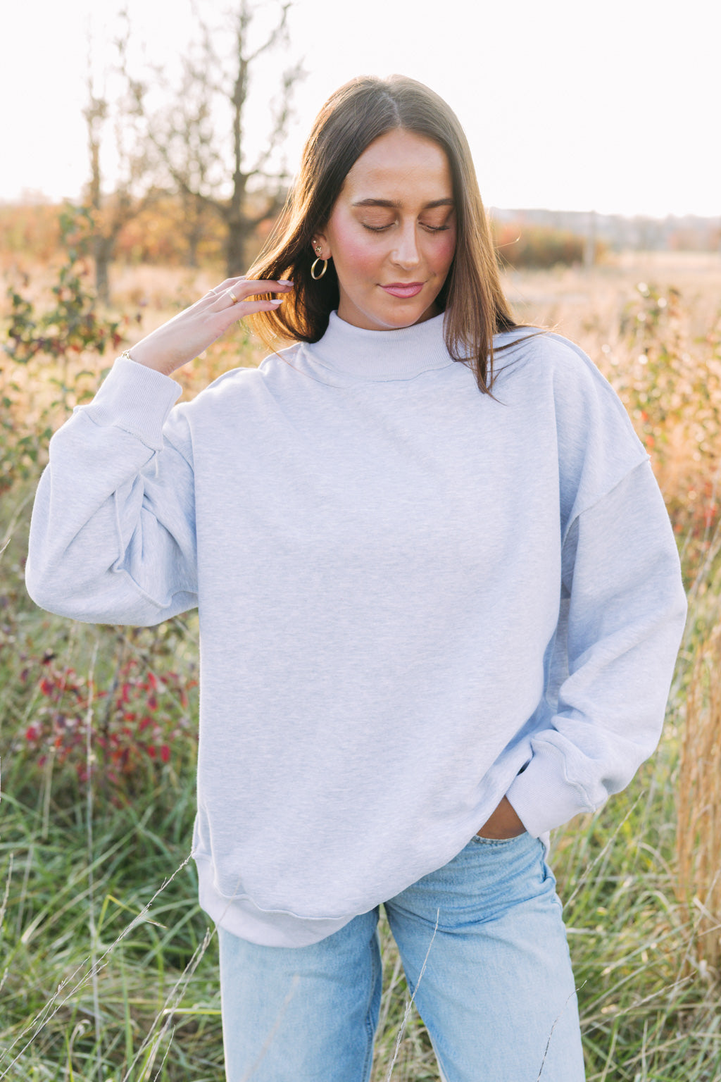 Emerson Coast Gray Reversible Mock Neck
