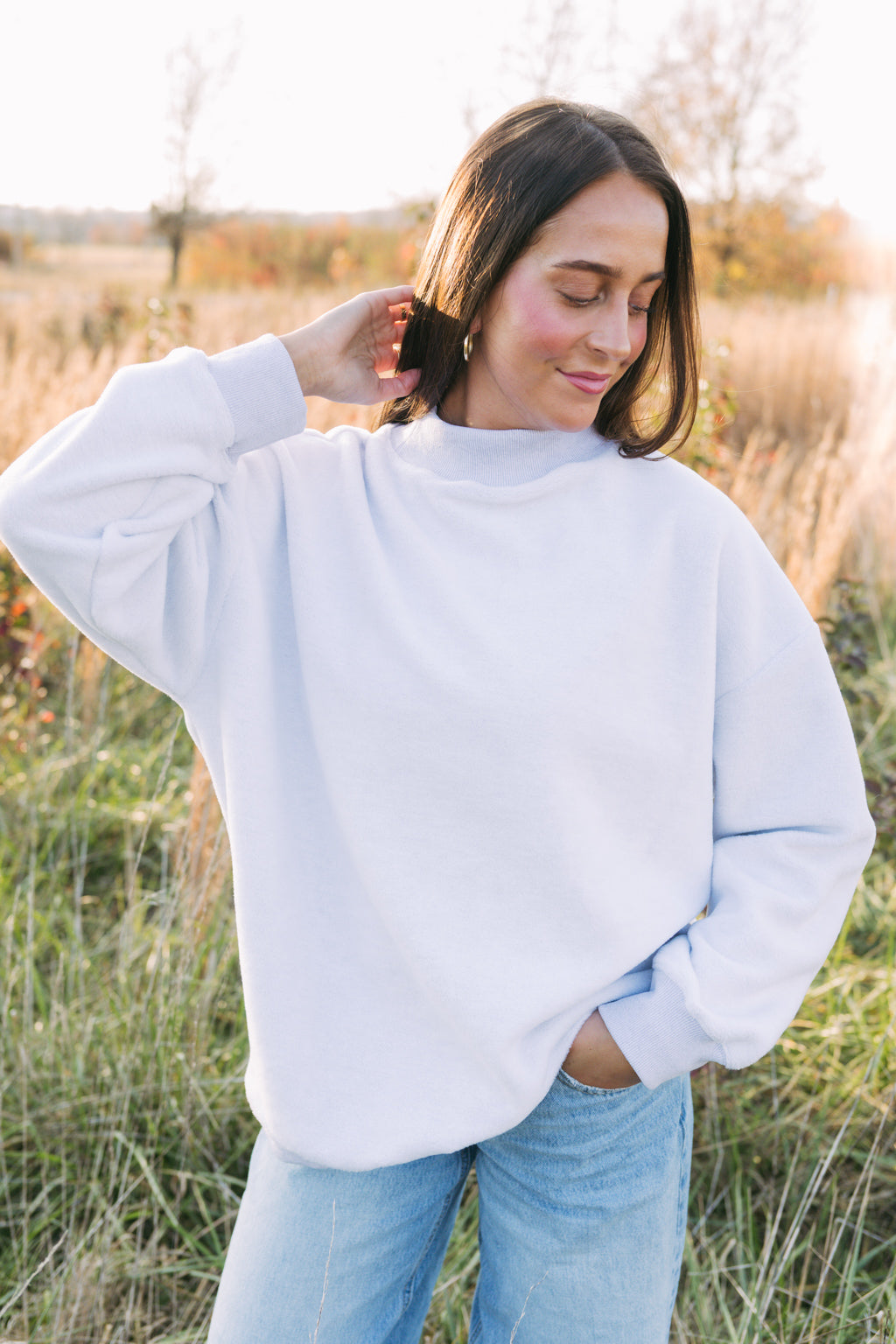 Emerson Coast Gray Reversible Mock Neck
