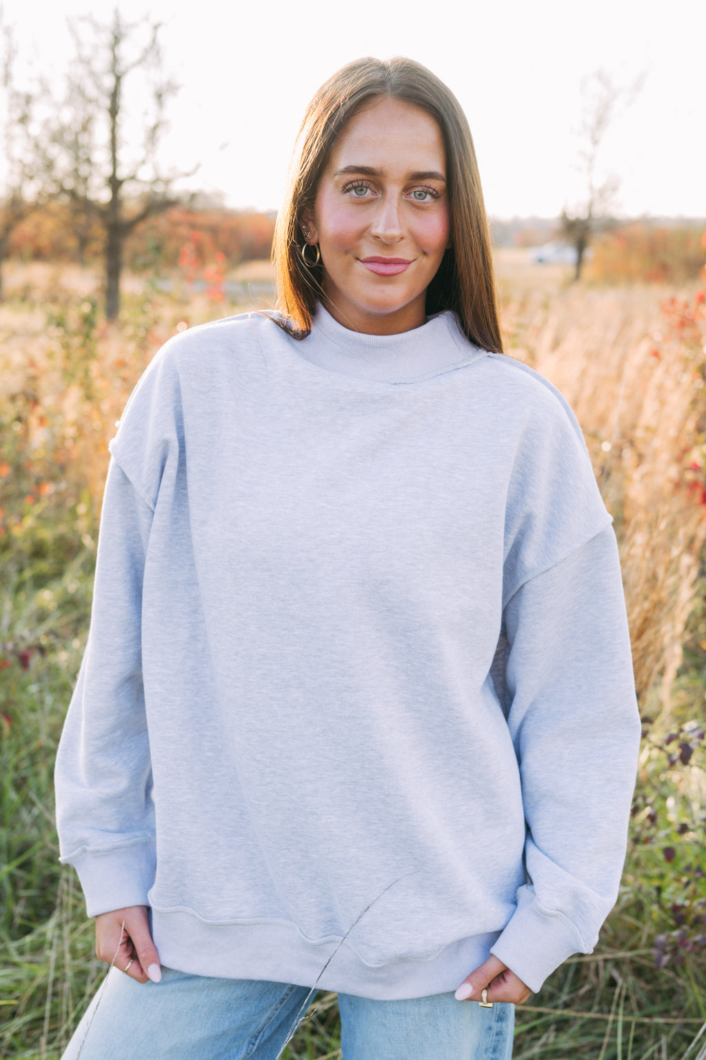 Emerson Coast Gray Reversible Mock Neck