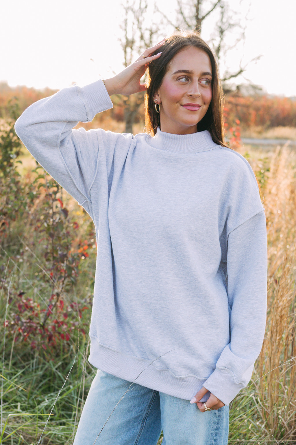 Emerson Coast Gray Reversible Mock Neck