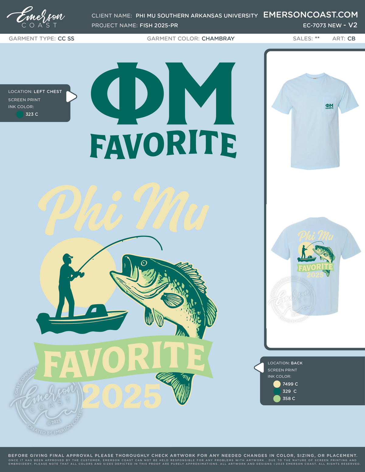 EC-7073 NEW Phi Mu Southern Arkansas University Fish 2025-PR