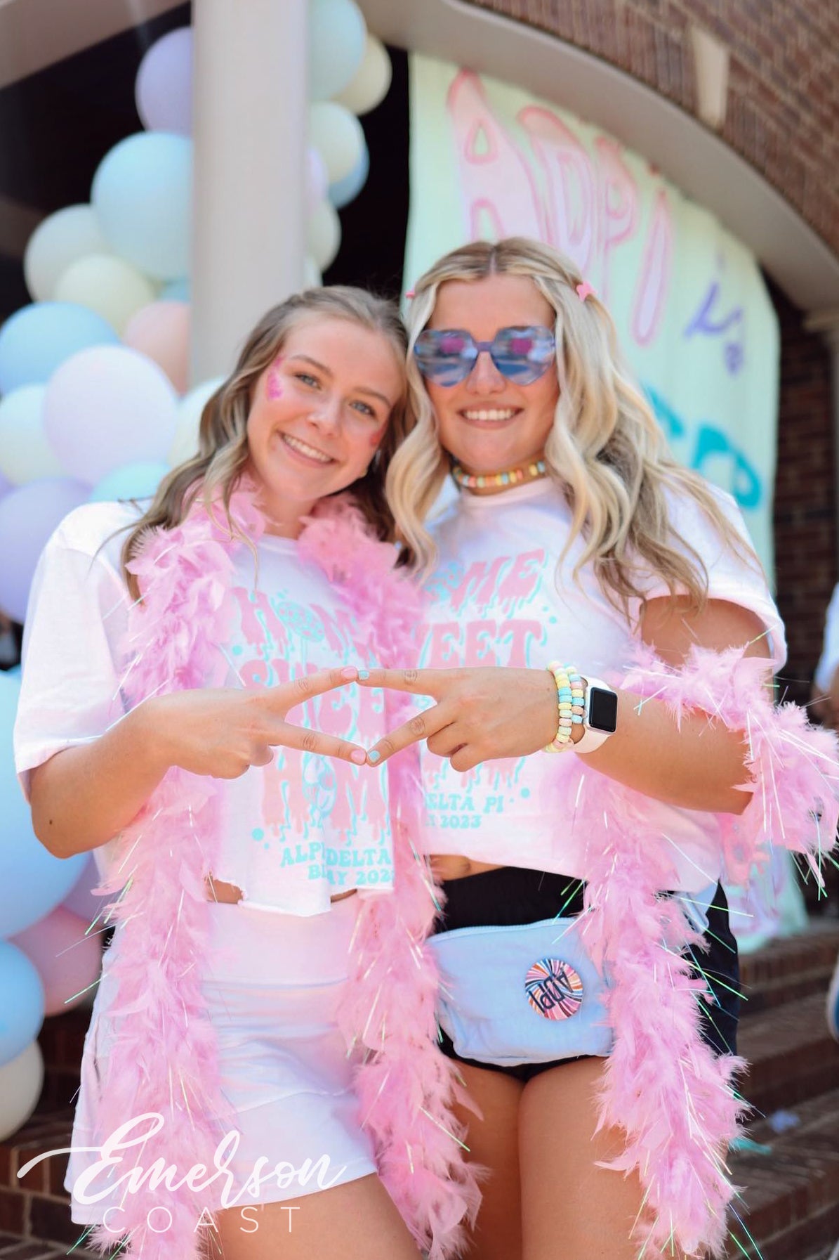 Party like its your bid day  School spirit face paint, Spirit week  outfits, Pink out