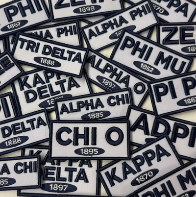 Sorority Embroidered Patch Tank & Shorts Set