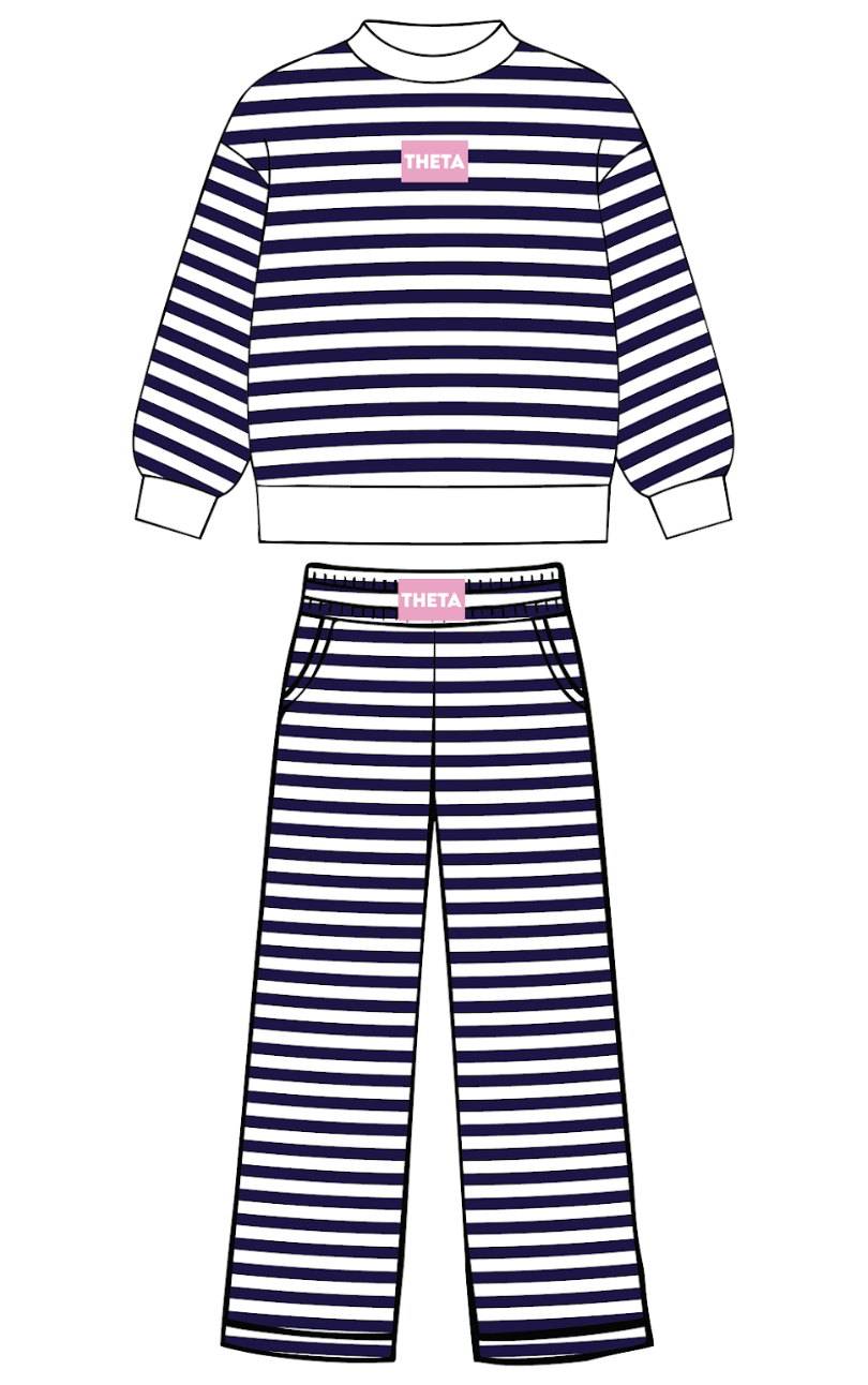 EC-8306 REP Kappa Alpha Theta Kansas State University. Striped Set 2025-PR