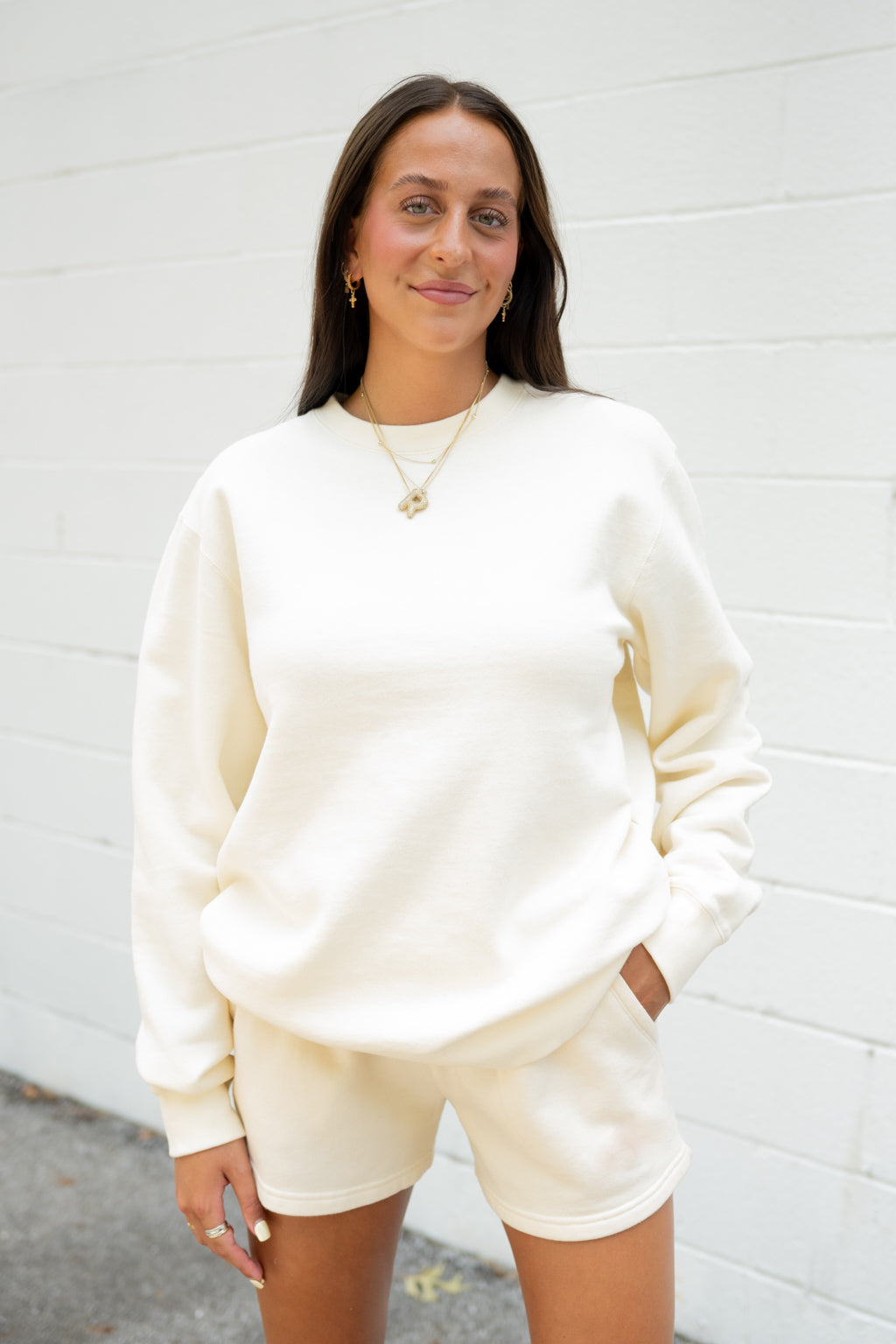 Independent Crewneck And Shorts Set