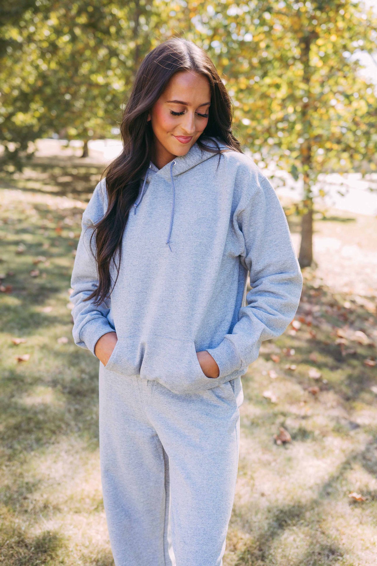 Jerzees Open Bottom Sweatpants and Hoodie Set